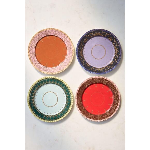 Anthropologie The Honora Stoneware Dessert Plate Set of 4 - Picture 1 of 11